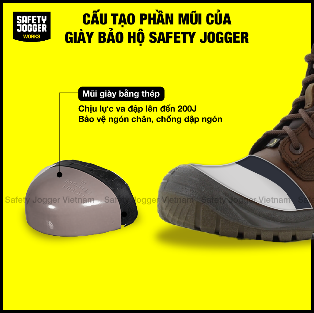Giày bảo hộ Jogger Rush S3 Nâu
